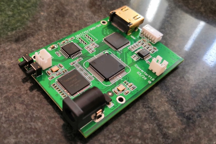 High-definition film converter module AHD to HDMI coaxial 1080P Four-in-one TVI CVI turn VGA CVBS