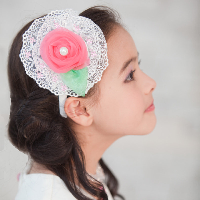 Eufoting children's clothing Korean version CUHK Girl girl hair adorned girl hair hoop Child rose hair Hair Stirrup Hair Stirrup F7