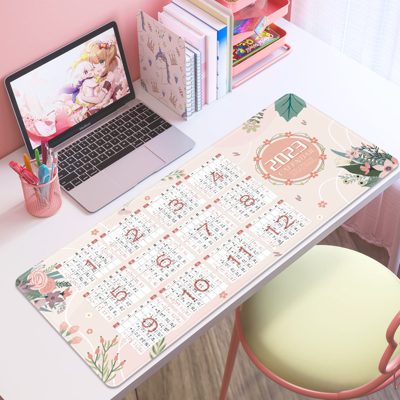 2023 Rabbit Year Calendar Mouse Pad super large anti - skid Water Bapting Gifts custom soft calendar calendar custom desk mat