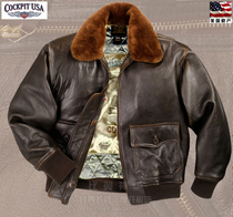 Cockpit USA Deluxe Edition Thickened Lambskin Winter G1 Flying Leather Jacket-In Stock