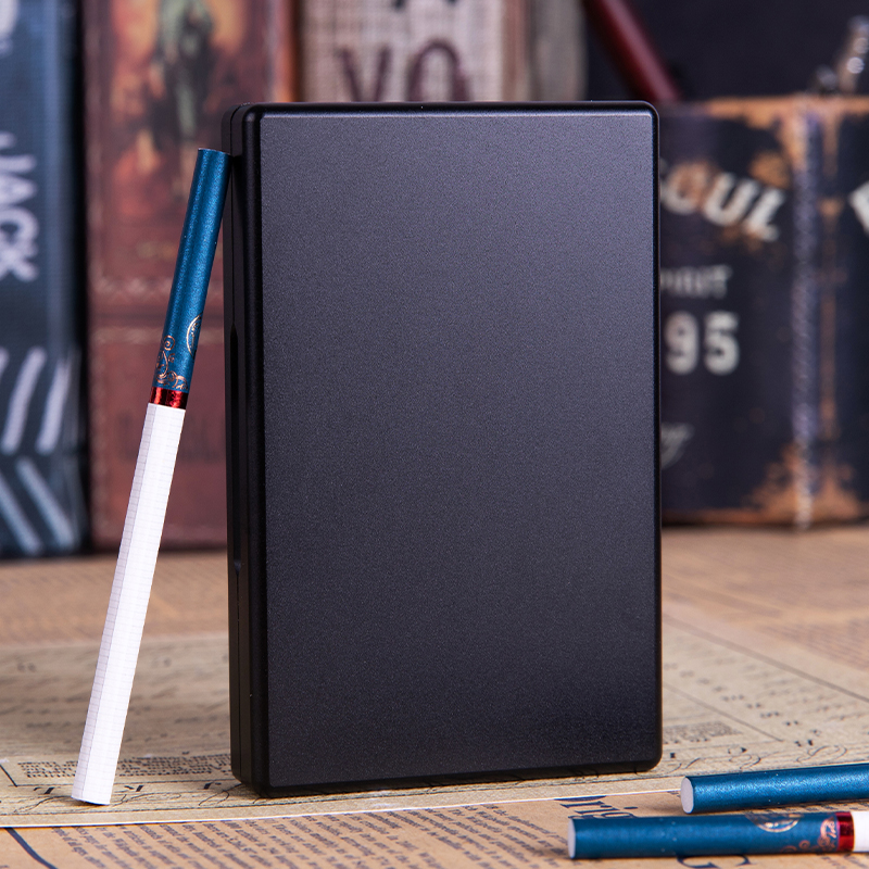 Lengthened fine-cigarette box clamps 20 men and women ultra-thin anti-perspiration anti-pressure personality metal upscale multifunctional lettering