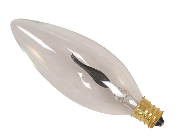 C32 C32 C32x95mm E12 E12 120V 3W transparent incandescent bulb light source flame bulb