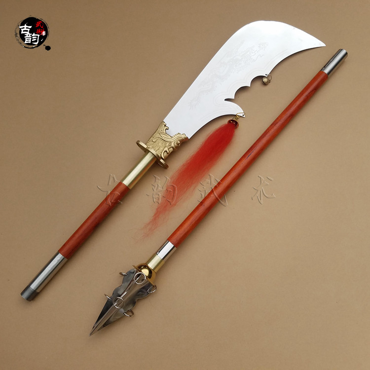 春秋刀不鏽鋼青龍偃月刀武術表演關刀關公大刀長兵器可拆卸未開刃