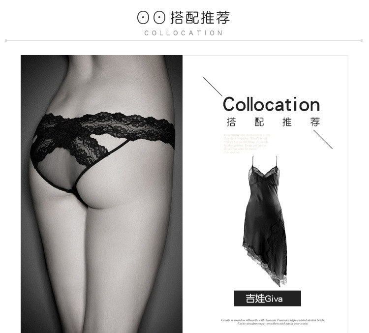3 98 nhân dân tệ thoải mái thoáng khí tập tin cotton trong suốt quan điểm gợi cảm eo thấp liền mạch quần lót ren quần xì