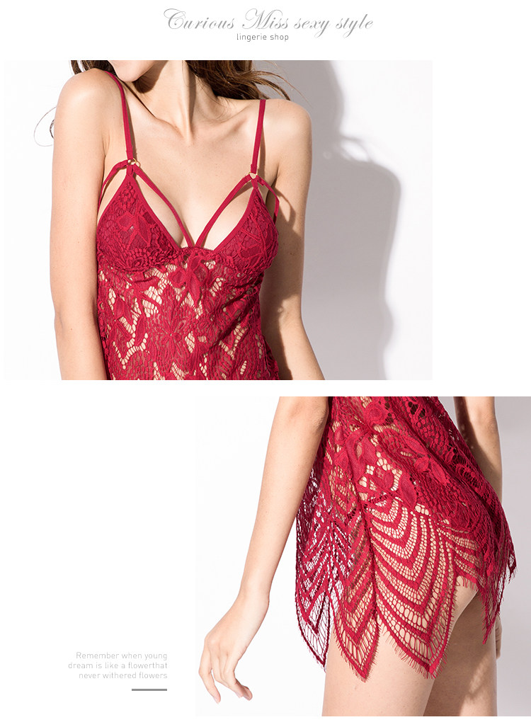 Imported Sleeping One Piece Missy Sexy Red Ray