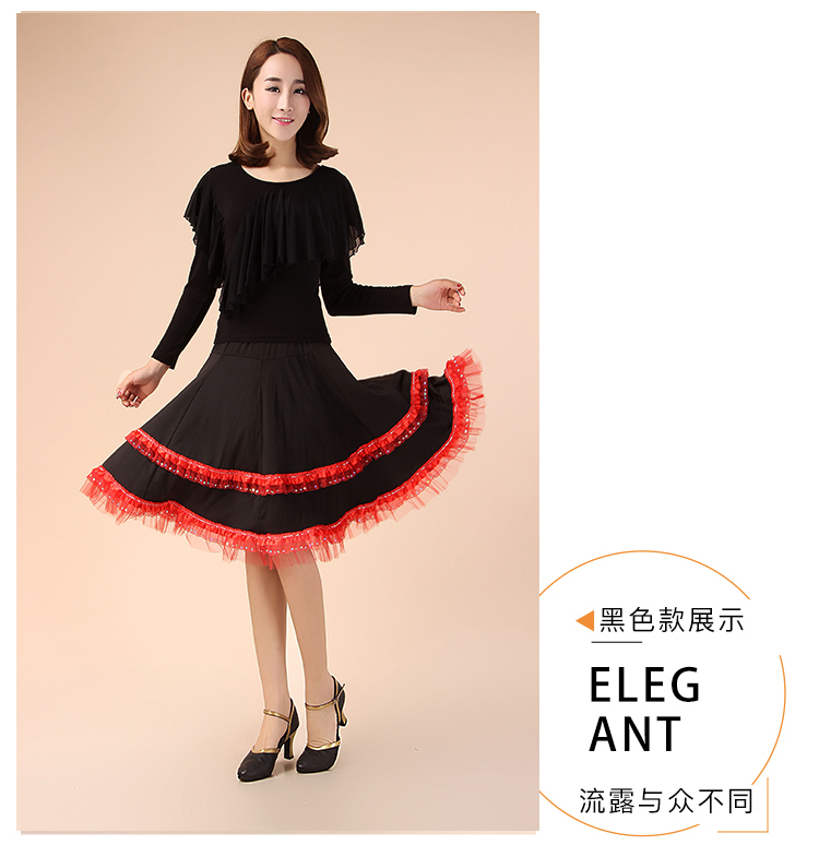 Mùa xuân và mùa hè Quần áo khiêu vũ vuông mới Modal thin Women váy khiêu vũ Latin Quần áo cổ tròn nhảy cotton thực hành - Khiêu vũ / Thể dục nhịp điệu / Thể dục dụng cụ giầy nhảy