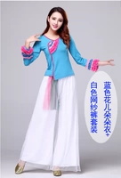 Синяя одежда+брюки с белыми марле