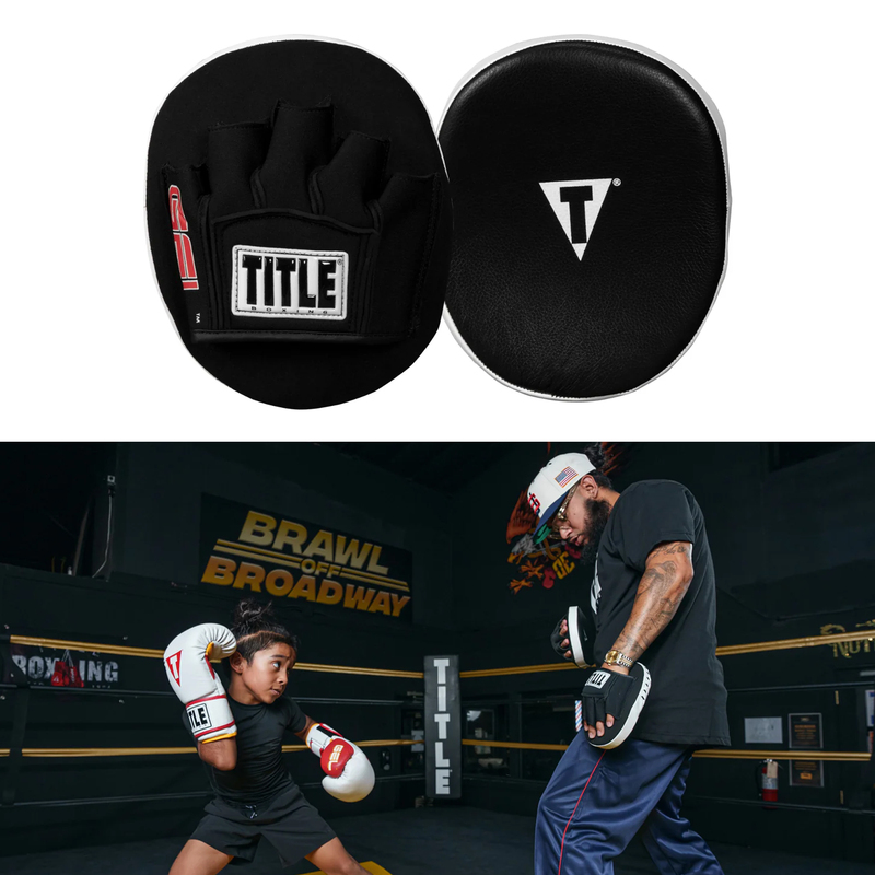 Titleboxing Brand Gel Tech Gel Series Genuine Leather Razor Target for Muay Thai Boxers, Small Hand Target