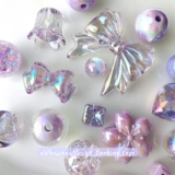 Сиреневый мобильный телефон, набор материалов с бусинами ручной работы, барсетка для ключей, акриловые бусины, широкая цветовая палитра, «сделай сам»