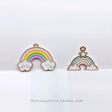 Мультяшный аксессуар, радужный динозавр, металлические серьги, брелок, DIY