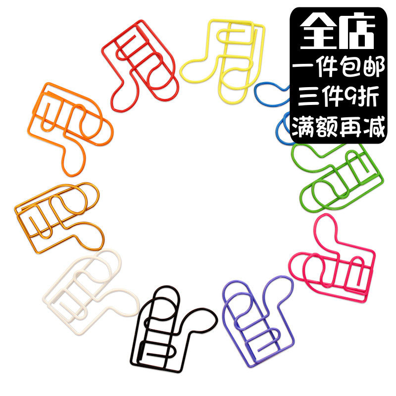 Music Element Back Tattooer Color sixteen Phonetic Charm Styling Creative Clip Bookware Fun Metal Office Back Tattooer