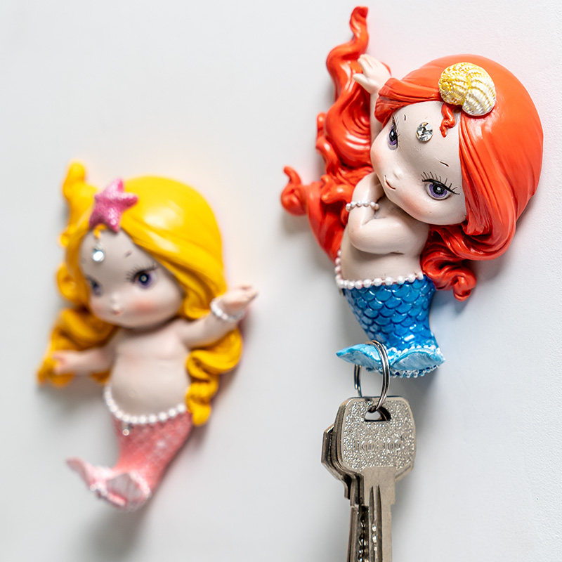 Wall Key Linked Creative European Mermaid Princess Room Pending Gifts Gift Wall Painting Linked