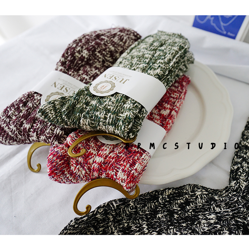 (clearance special sold out without supplement Korean version of ins solid color middle tube socks retro plaid striped socks Japanese socks women