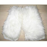 Xinjiang Kazakh winter long-hair thickened wool knee pads real fur all-in-one genuine Xinjiang sheepskin leg pads 2 pairs