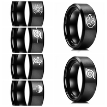 Akatsuki Cloud Rings Stainless Steel Leaf Konoha Itachi Hall