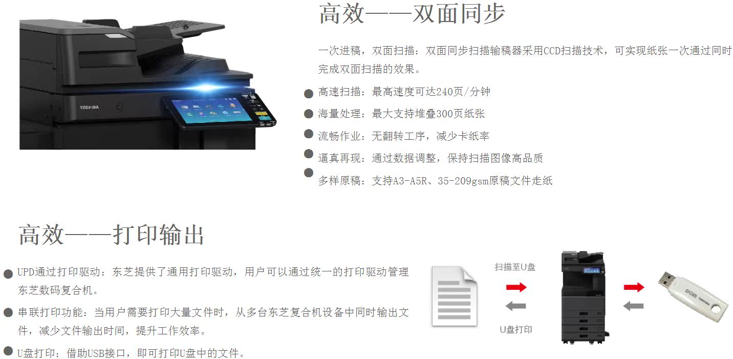 Máy photocopy laser đen trắng tốc độ cao Toshiba DP-3508A 4508A 5008A quét màu hai mặt - Máy photocopy đa chức năng máy photo mini