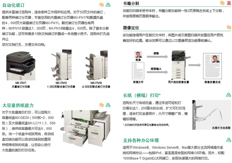 Máy photocopy tốc độ cao sắc nét (SHARP) MX-M3658N M4658N M5658N quét màu in mạng - Máy photocopy đa chức năng máy photocopy konica minolta bizhub 287