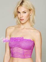 (Special spot) Free People lace chest wide version bra strapless underwear thin without steel ring