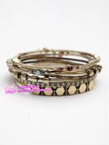 (Special spot) Free People FP Bohemian wind metal gemstone bracelet 7 sets Europe and America
