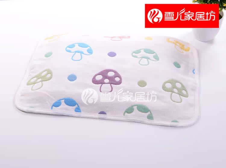 Sáu lớp bông gạc bông khăn khăn tay nấm trẻ em gối bé bé với một chiếc khăn lớn chính hãng - Khăn gối khăn choàng gối