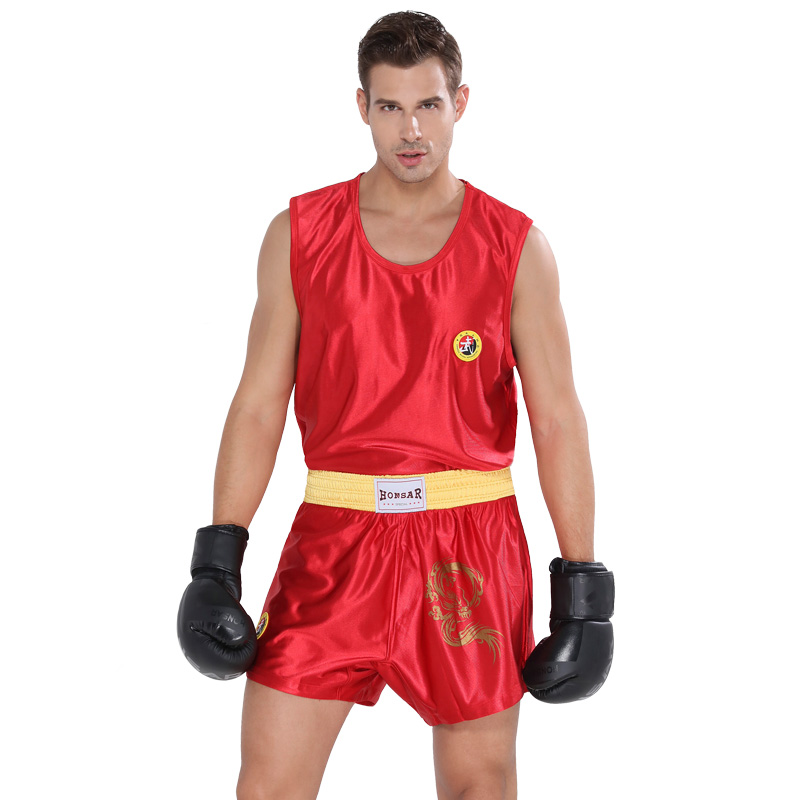 Loose Beat Clothing Boxing Suit Thai Boxed Pants Men and women Breathable Perspiration Martial Arts Training Wear for Gaggers Bullshorts