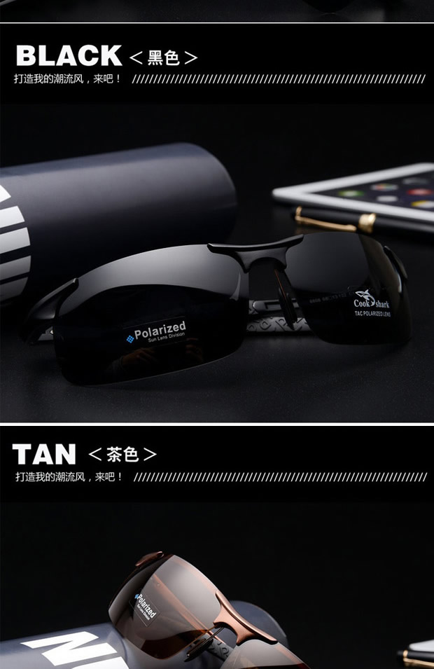 Cookshark nấu kính râm kính râm nam kính râm phân cực gương lái xe gương đêm tầm nhìn kính nam kính versace