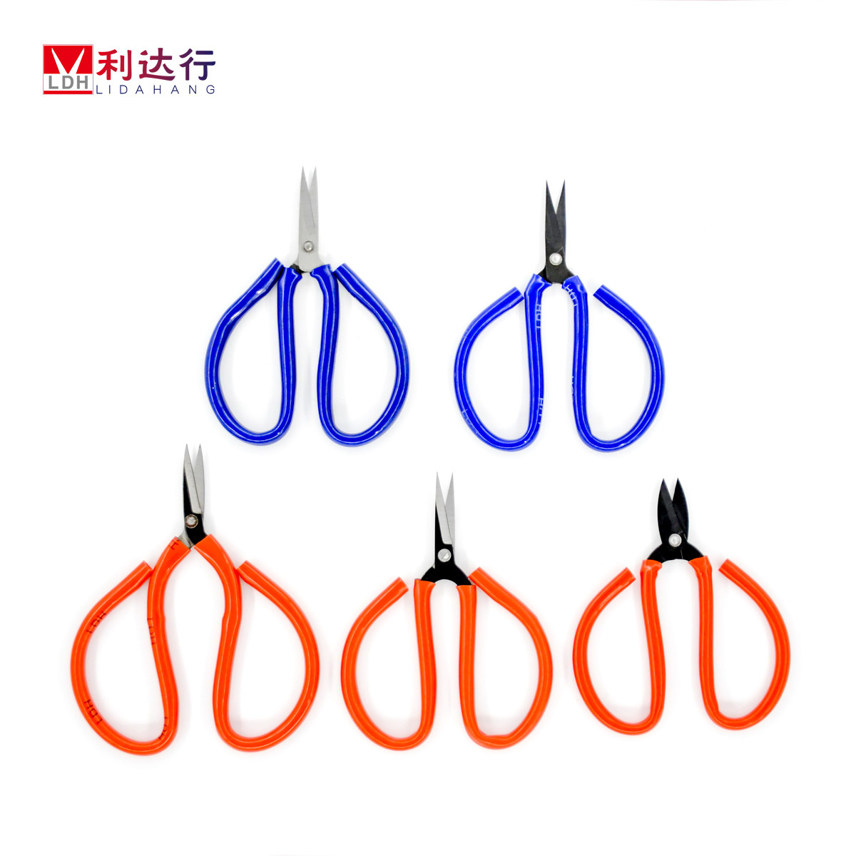 Factory direct sales Lida line civilian scissors A4 tungsten steel casing small scissors No. 4 electronic fine copper industrial small scissors