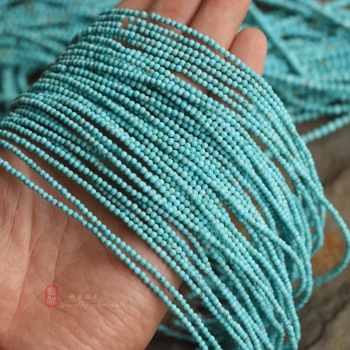 Натуральная природная руда, бирюзовое украшение-шарик, бирюзовые бусины из натурального камня, аксессуары, 2-3мм