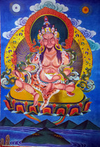 Yong Zhongben Tantric dharma object Xiangxiong Master Dong Jiong Tuqin Printed Thangka Bronzing Buddhist supplies