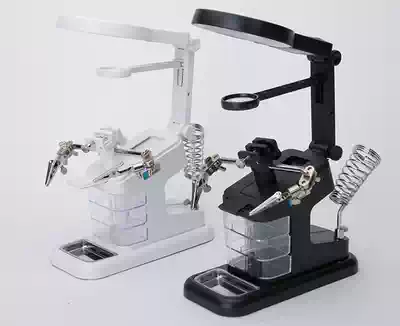 7026 with LED light repair work desktop multi-magnification magnifying glass mobile phone electronic USB power expansion mirror clip