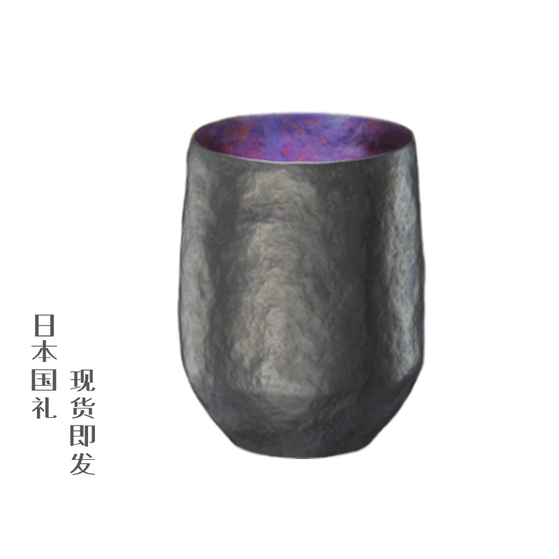 SUS gallery Japan titanium cup national gift pure titanium double layer vacuum insulation anti-scalding insulation cold gift water cup