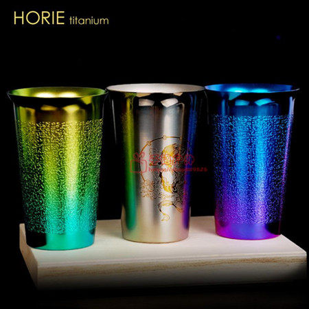 Japanese horie original Imported Pure Titanium Water Mug Double Beer Tea Multifunction Cutlery Wellness Gift-Taobao