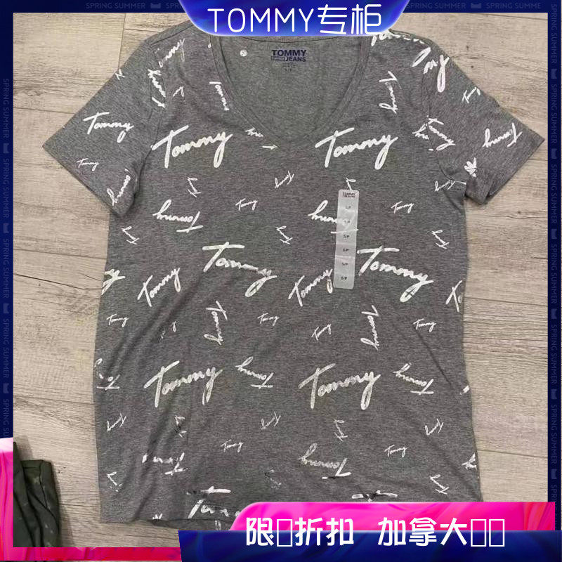 Event price Canada direct mail TommyTommy ladies V-neck short-sleeved T-shirt a variety of counters