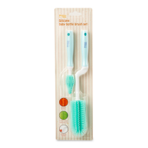 South Korea Imports Mathos Loreley long handle water glass brush silicone bottle nipple cleaning brush 2 pieces suit