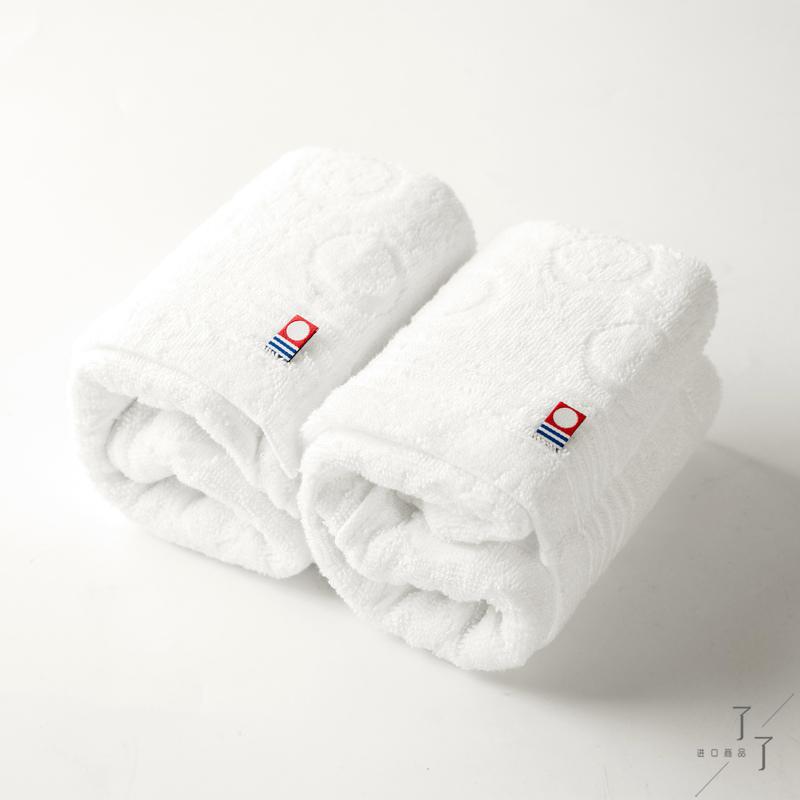 Japanese-Made Prairie Dog Imabari Towels, Cotton, White, Gift Box Set of Two, Imported Towels and Bath Towels