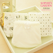 Cotton element 100% pure cotton female underpants low waist triangle pants girl breathable comfort All cotton big code white LB403