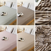 Knitted Tianzhu cotton bed hats Japanese stripes simple and comfortable bedding available in all seasons