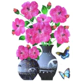 Трехмерная самоклеющаяся наклейка на стену, детские наклейки, 3D, в цветочек