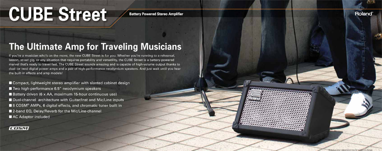 Roland Guitar Loa Guitar Âm thanh Loa dân gian Bán ngoài trời Sạc di động Ballad Chơi Revolver - Loa loa loa creative
