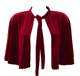 ແບບຈີນ unisex ສັ້ນ poncho velvet sexy strappy shawl ສີດໍາ burgundy cloak Halloween