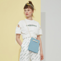 WAWOO Contrast Color Double Side Skin Texture Single Shoulder Mini Put Mobile Phone Small Bag Female 2020 New shoulder bag Summer Tide