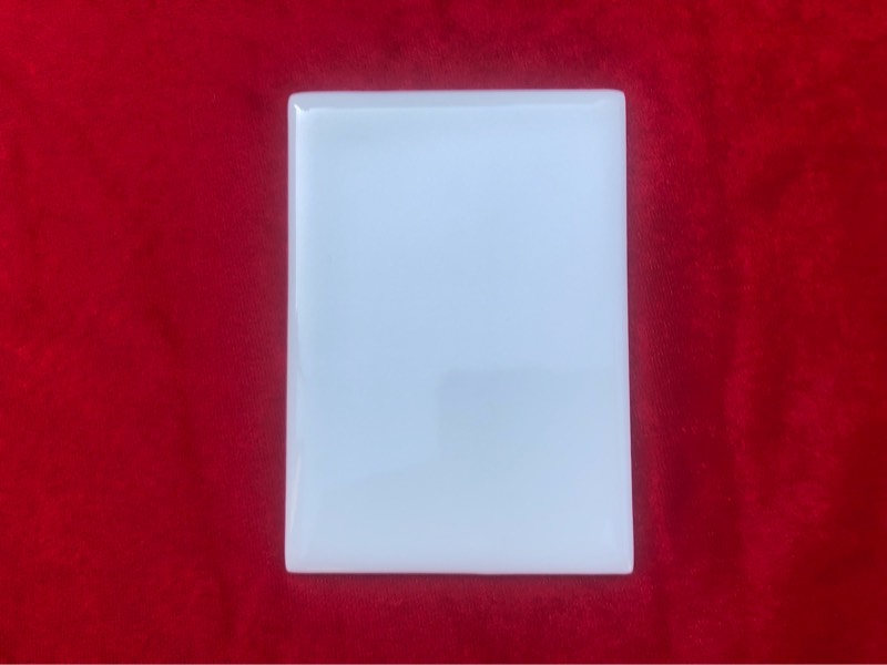 5 inch rectangular view imitation Italian high white mechanism porcelain plate High temperature porcelain plate tombstone porcelain plate All-ceramic white porcelain plate does not