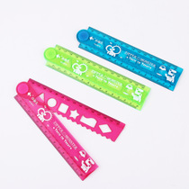 Small fish pediatrics multifunction folding plastic soft ruler wave ruler suit elementary school student stationery soft ruler 30cm ruler