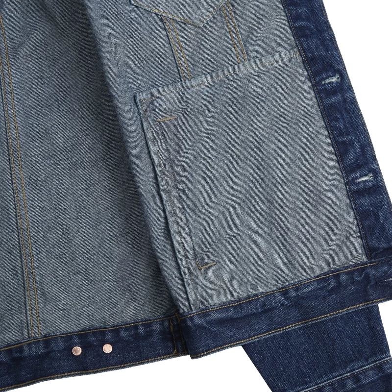 Джинсовая куртка оригинальная, slim fit, плюс размер, европейский стиль