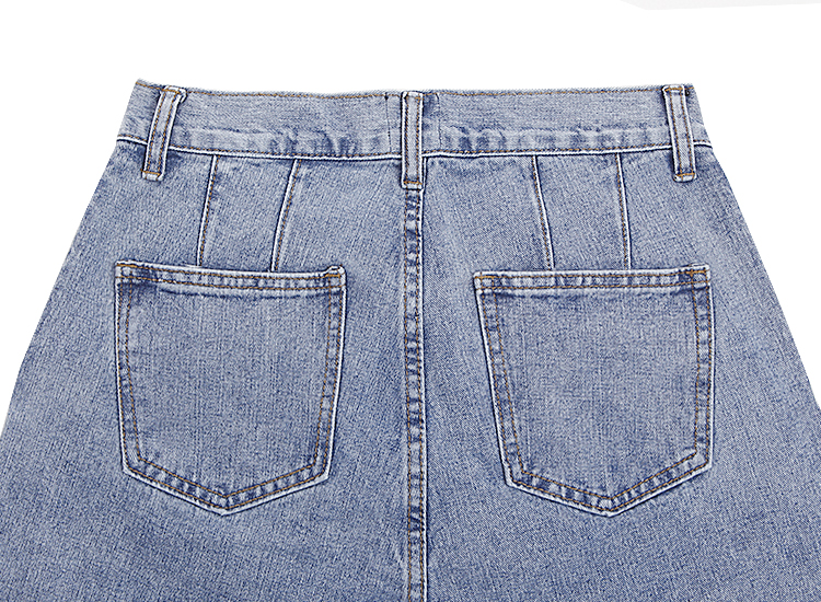 IDLT 90S Quần lửng cổ điển Quần jean nguyên bản gấp đôi xếp nếp Quần jean nam nặng giặt nhẹ skinny jeans nam