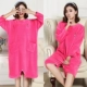 Mùa thu và mùa đông áo dài tay phiên bản Hàn Quốc của bộ đồ ngủ nhung mỏng kích thước lớn dài phần giải trí dài đảo nhung phục vụ nhà áo ngủ shop đồ lót đẹp giá rẻ
