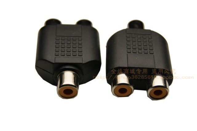 RCA female to 2RCA female Lotus female one-to-two conversion head adapter