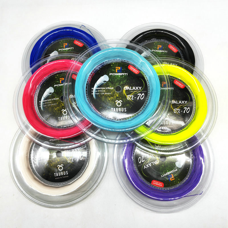 POWERTI badminton racket line BX70 high elasticity 65 large plate badminton line 200 meters 3 plates