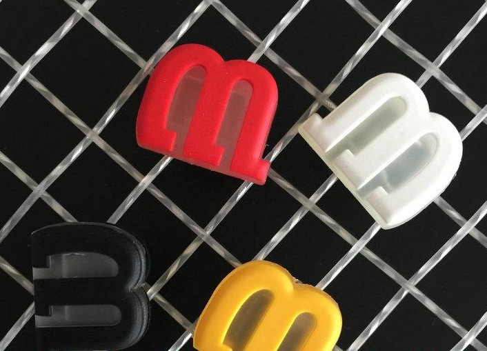 Vợt tennis shock absorber giảm xóc hạt treo knot DIY silicone cờ thiết bị kháng sốc absorber strip sốc khối vợt tennis babolat