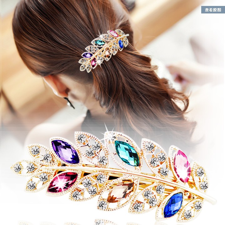 Phiên bản Hàn Quốc của trang phục cổ xưa mũ kim cương kẹp tóc lớn ngang tóc chuck tóc kẹp tóc kẹp tóc đuôi ngựa clip kẹp tóc trên clip - Phụ kiện tóc cột tóc cho bé gái